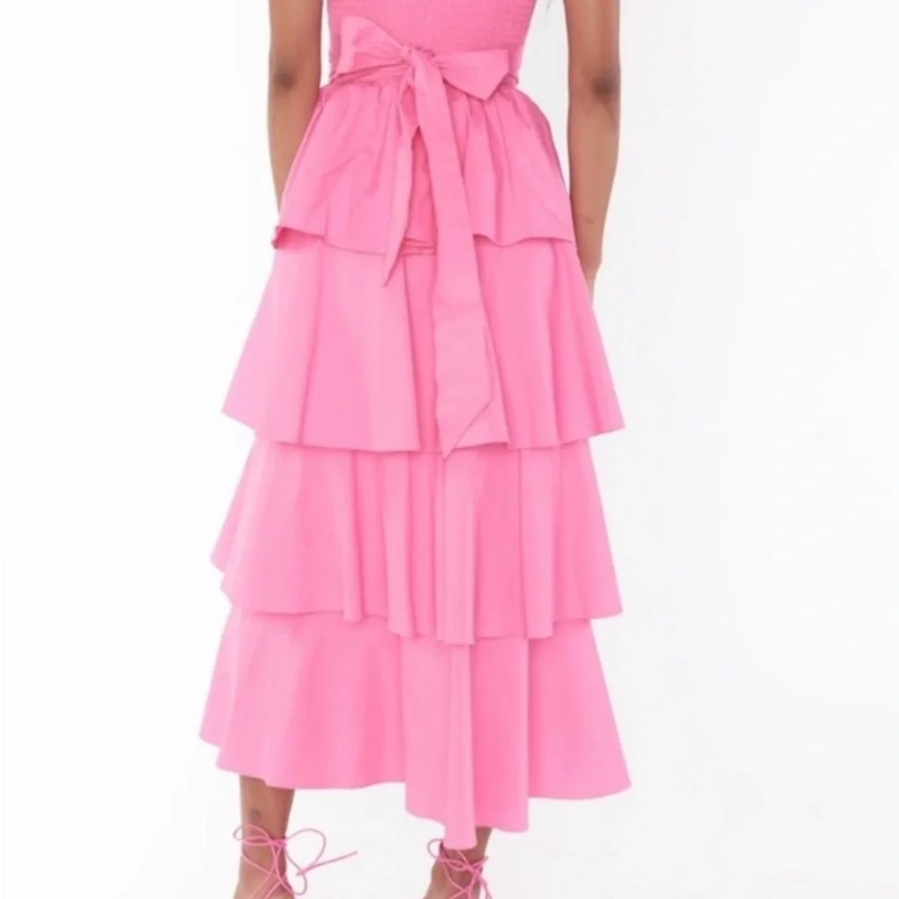 Show Me Your Mumu Med Midi Dress in Pinck Poplin- size XL - Picture 3 of 9